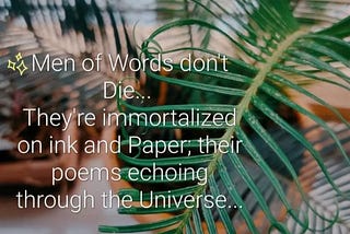 Writers Don’t Die…