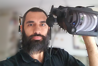 The author with a Valve Index VR headset