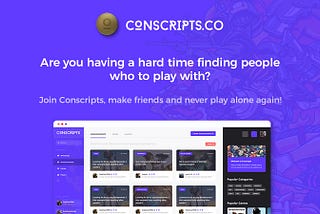 Conscripts.gg — Find Friends and Earn Tokens!