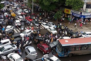 India — where traffic rules violation is the norm