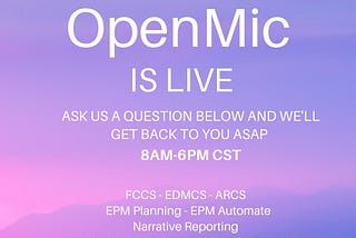 #OPENMIC is #LIVE !