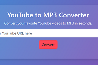 How to make a Youtube to mp3 converter website