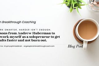 Lessons from Andrew Huberman to outwork myself as a solopreneur to get results faster and not burn…