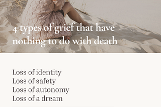Change, Transitions and the Grief of Loss