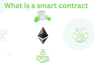 AN IMAGE CONTAINING THE POST TITLE AND ILLUSTRATION OF A SMART CONTRACT