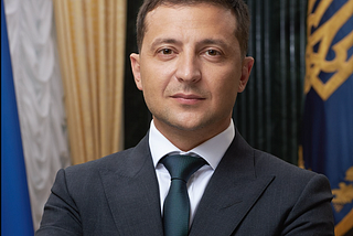 Official portrait, 2019, https://en.wikipedia.org/wiki/Volodymyr_Zelenskyy
