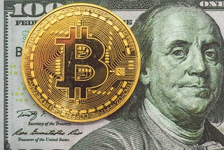 bitcoin placed above us dollar and benjamin franklin