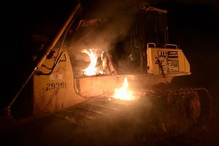 Direct Action: Three Excavators Scorched in Atlanta Forest