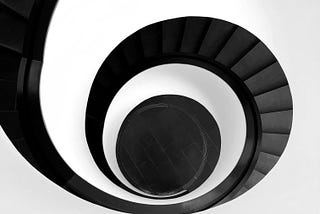 A Black and White staircase