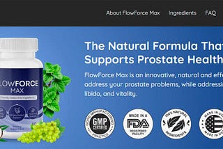 Flow Force Max — Visit Our Website To Buy FlowForce Max Reviews Now !!