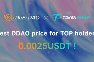 DeFi DAO is renewing our auction project! Only for the TOP Holders!