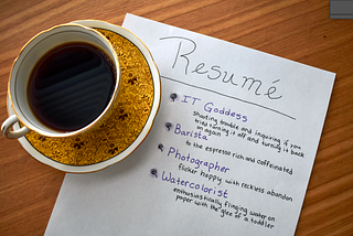 Coffee and Resume