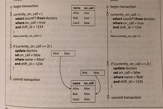 Designing Data Intensive Applications: Write Operation Race Conditions