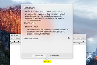 Sexism in the Oxford Dictionary of English