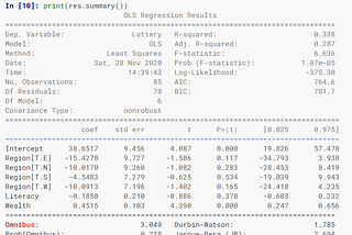 Interpreting Linear Regression Through statsmodels .summary()