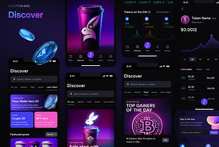 Humanizing Crypto, Web3 & NFTs: A Designer’s Perspective by Kristina Volchek kristi.digital | Mobile Crypto Wallet App | Dark Theme UI UX Product Design iOS