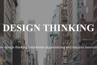 Design thinking begins here!