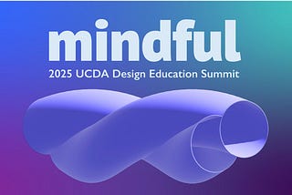 Official graphic and theme fr the summit. The theme is Mindful and the graphic is an abstract shape over a purple, blue and turquoise gradient
