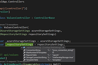 .NET Core — Configuration/Settings binding