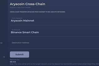 Tutorial: CrossChain Transfers for Aryacoin