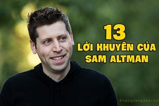 13 lời khuyên của tỷ phú do thái Sam Altman dành cho thanh niên Israel
