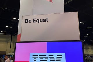 IBM recruiting booth.