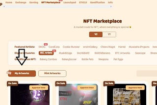 How to sell your freshly minted NFT on the Marketplace.