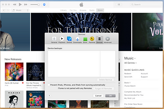 How to change the device backup location of iTunes