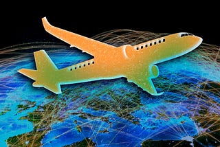 graphic of an airplane in the sky