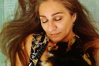 Me and my beloved doggie Pokemon July 27, 2012 the day he died.
