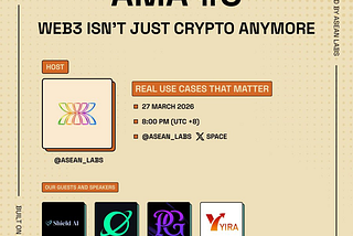 📰 AMA Recap | From Tokens to Real Usage: How Web3 Is Entering Its Utility Phase