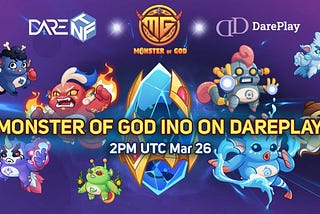 Monster Of God to sell their Mystery Crystal & Legendary Mystery Crystal on DarePlay in INO event