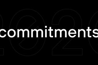 2020 commitments