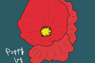 Poppy drawing for commemoration