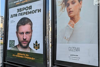 What do billboards in Kyiv say about men and women?