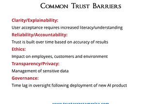 Trust Barriers to AI Adoption