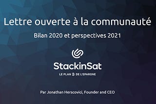 Lettre ouverte à la communauté — Bilan 2020 et perspectives 2021