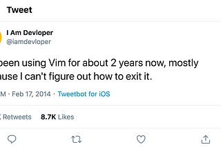 Vim joke and meme