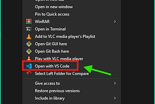 Opening Folders in Visual Studio Code