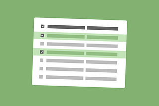 Vector style image showing data table