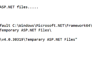 Windows Web Server — IIS Temporary ASP.NET