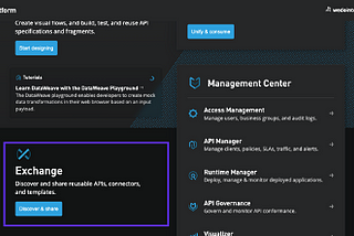 Using MuleSoft Anypoint Exchange as an API Hub.