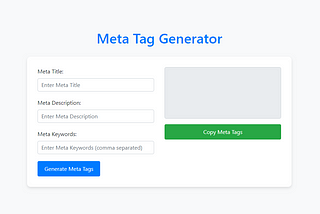 Meta Tag Generator Tool