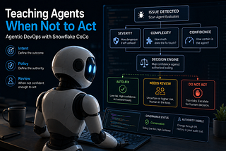 Teaching Agents When Not to Act: Agentic DevOps with Snowflake CoCo