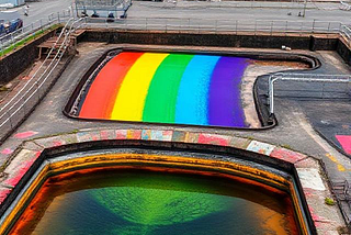 Says Trump, “There’s no place for Pride in sewage treatment.” Image created by DeepAI. Prompt by Catherine La Grange.