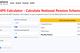 NPS Calculator — Calculate National Pension Scheme