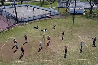 Volleyball tracking on drone video with OpenCV and Canny edge detection