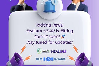 Healium (HLM) Token to Debut on KoinBX Exchange