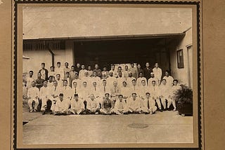 [We Like It Rare] Photograph of Municipal Abattoir and its Staff, Singapore, 1932