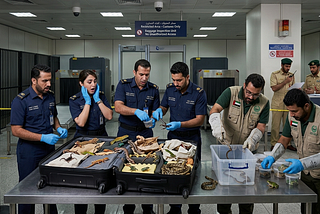 Dubai Airport staff shocked after opening abandoned suitcase